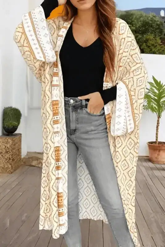 Kimonos Yellow / S / 100%Viscose Sunset Boho Kimono