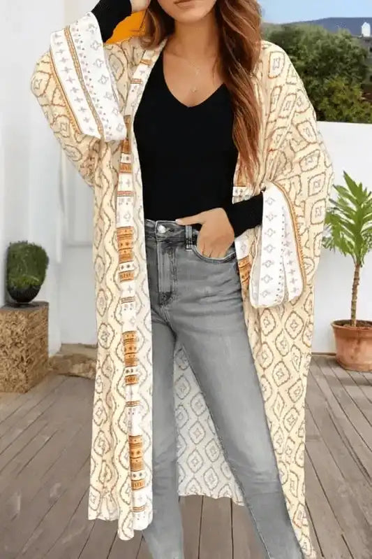 Kimonos Yellow / S / 100%Viscose Sunset Boho Kimono