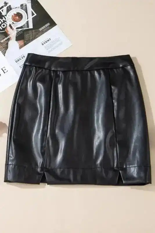 Leather Skirts Posh PU Pencil Mini Skirt
