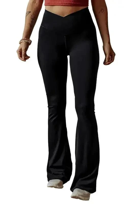 Leggings V-Curve Black Flared Leggings