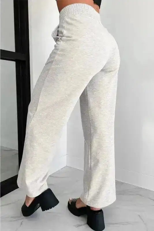 Lounge Pants CloudSoft Wide-Leg Lounge Pants - Light Grey