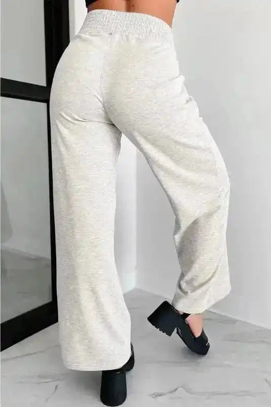 Lounge Pants CloudSoft Wide-Leg Lounge Pants - Light Grey