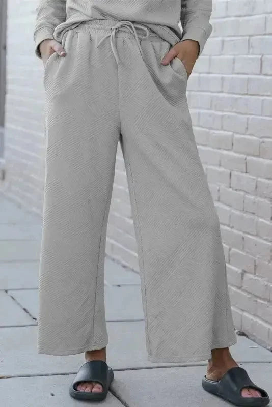 Loungewear Fashionfitz Black Textured Loungewear Set for Women