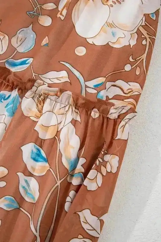 Maxi Dresses Brown Floral Maxi Dress