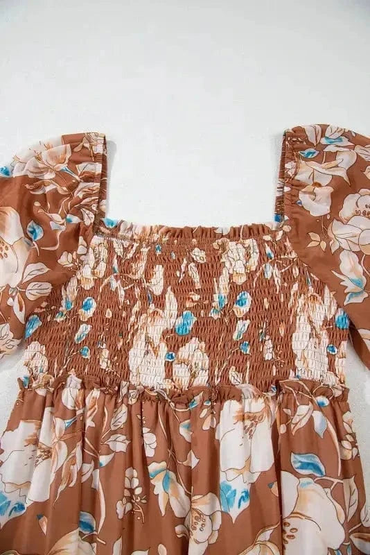 Maxi Dresses Brown Floral Maxi Dress