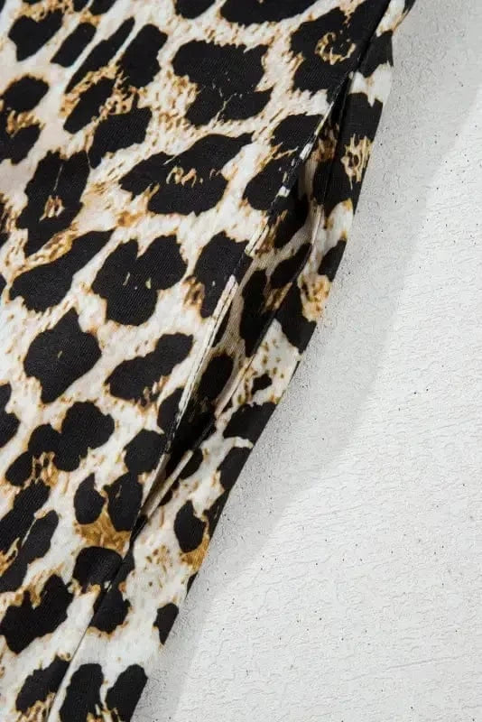 Maxi Dresses Leopard Sleeveless Maxi Dress