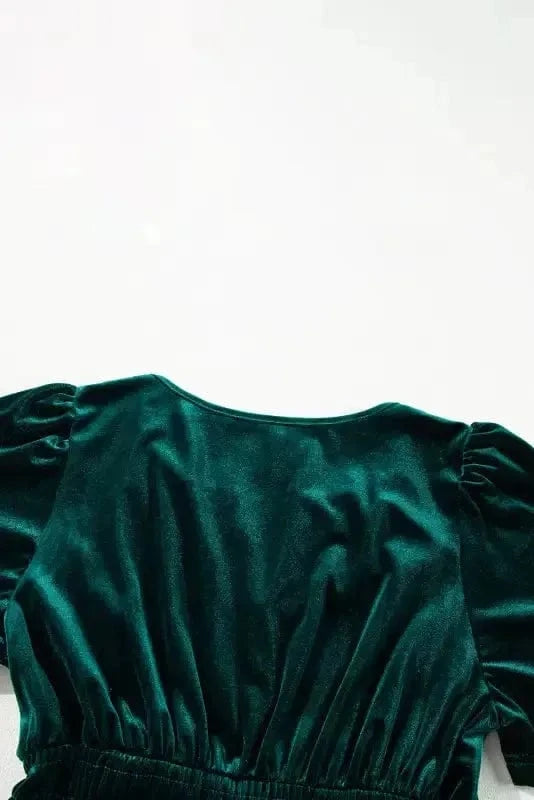 Maxi Dresses Velvet Rhapsody Tiered Maxi Dress - Evergreen