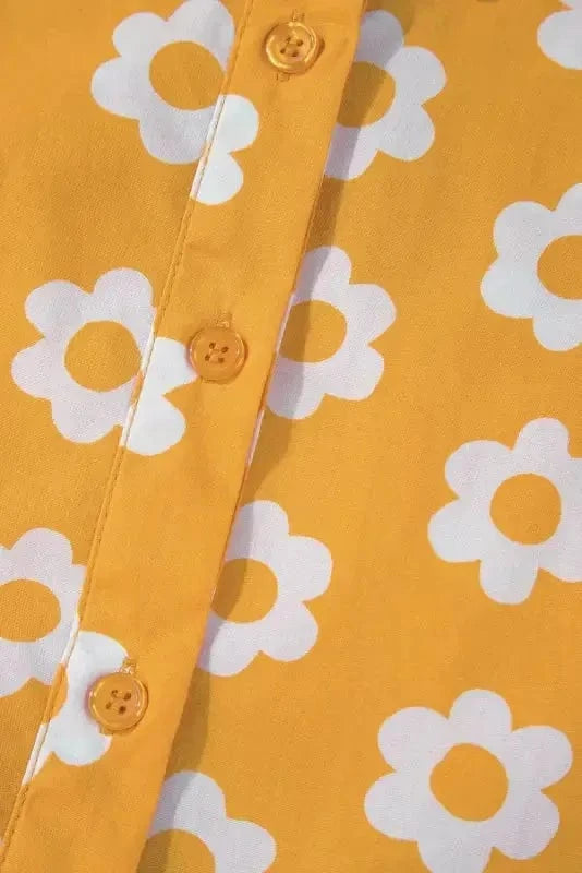 Maxi Dresses Yellow Flower Print Maxi Dress