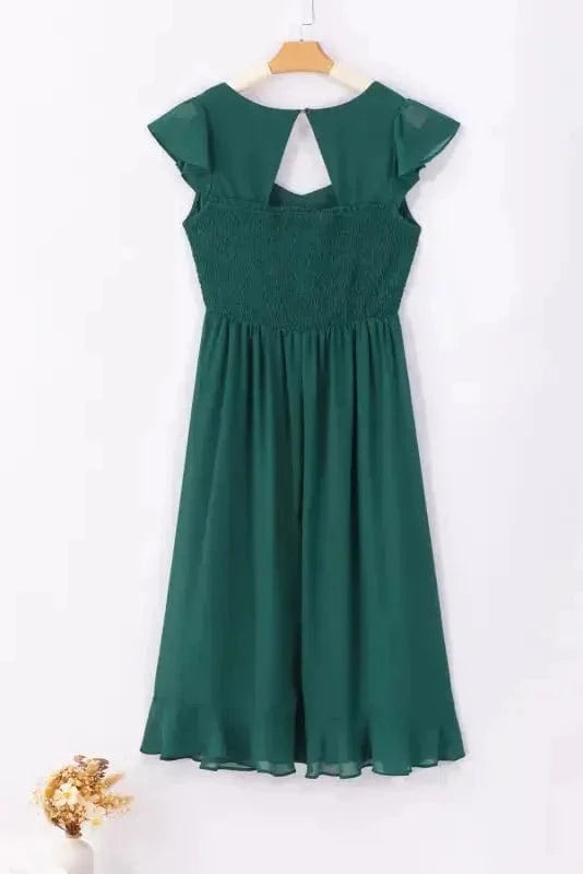Midi Dresses Marine Muse Midi Dress - Open Back Sweetheart Neck