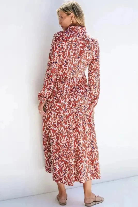 Midi Dresses Sunset Silhouette Pleated Midi Dress