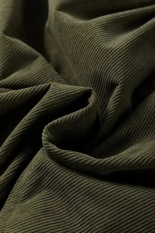 Mini Dresses Autumn Empire Corduroy Dress - Vineyard Green