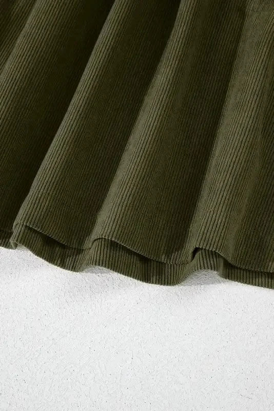Mini Dresses Autumn Empire Corduroy Dress - Vineyard Green