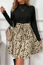 Mini Dresses Black / S / 85%Polyester+10%Viscose+5%Elastane Artisanal A-Line Ribbed Dress