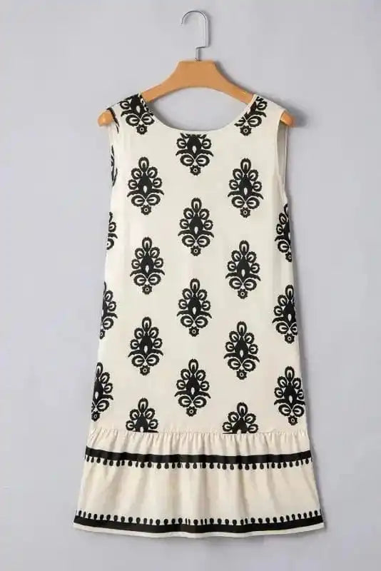 Mini Dresses Boho Bowknot Back Mini Dress