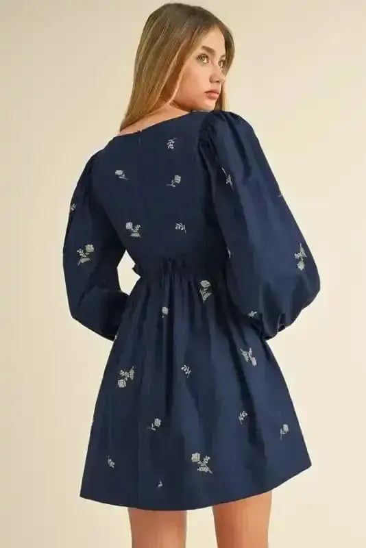Mini Dresses Embroidered Elegance Mini Dress