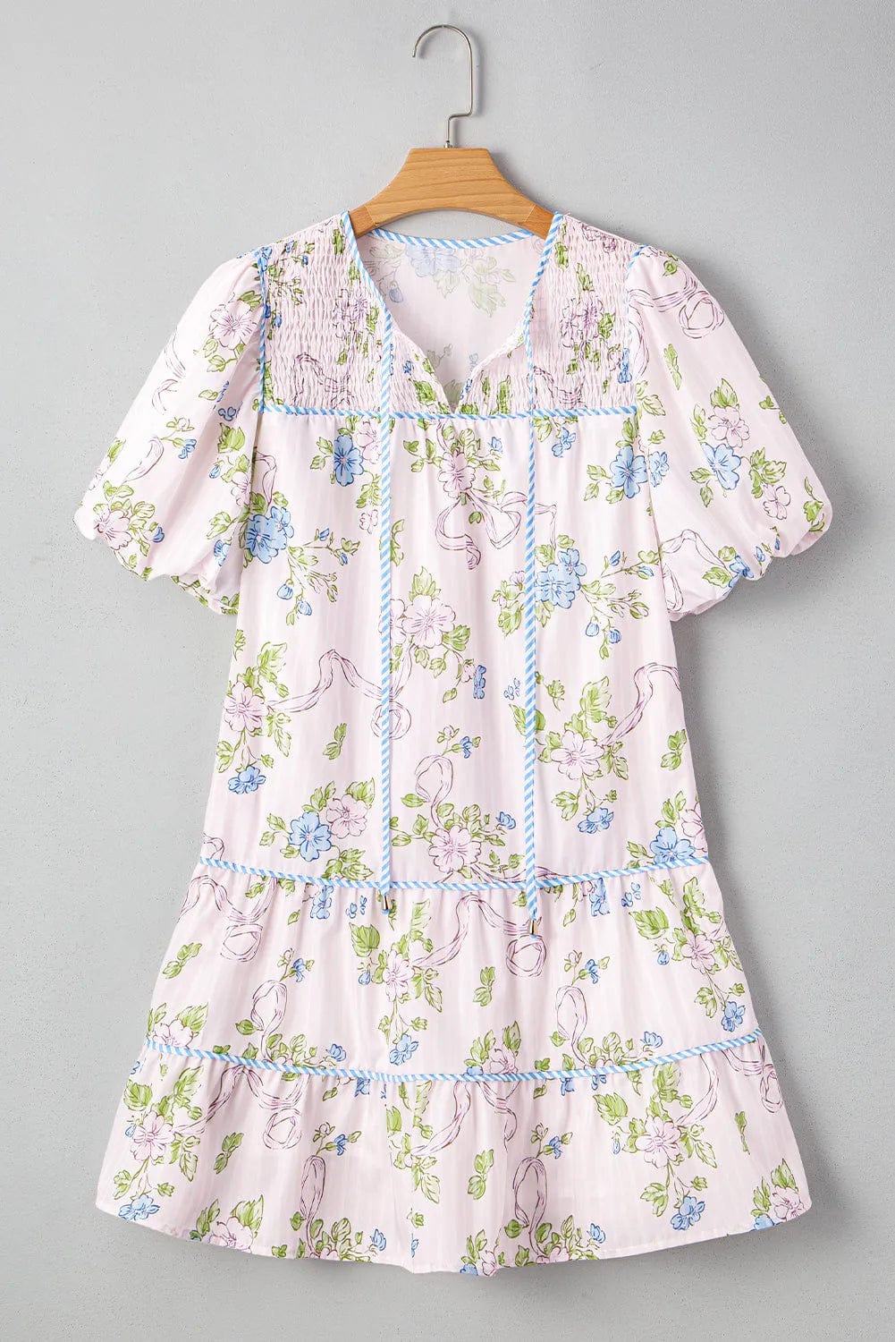 Mini Dresses Fashionfitz Blush Bloom Stripe Dress for Every Occasion