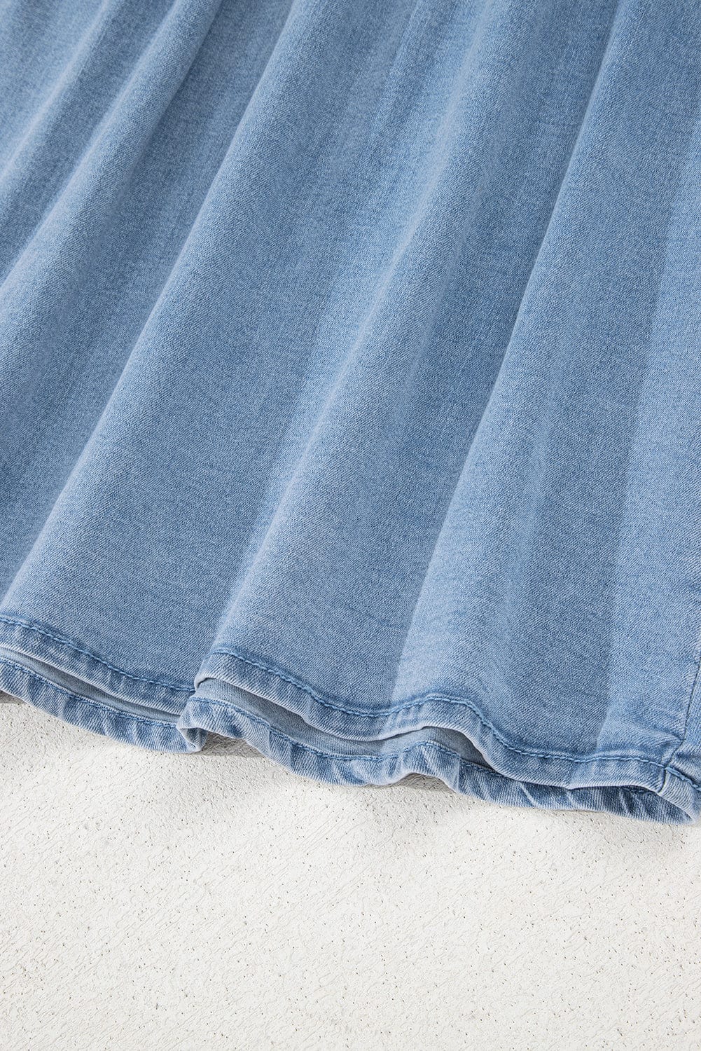 Mini Dresses Fashionfitz Women's Bowknot Denim Dress - Stylish Mini