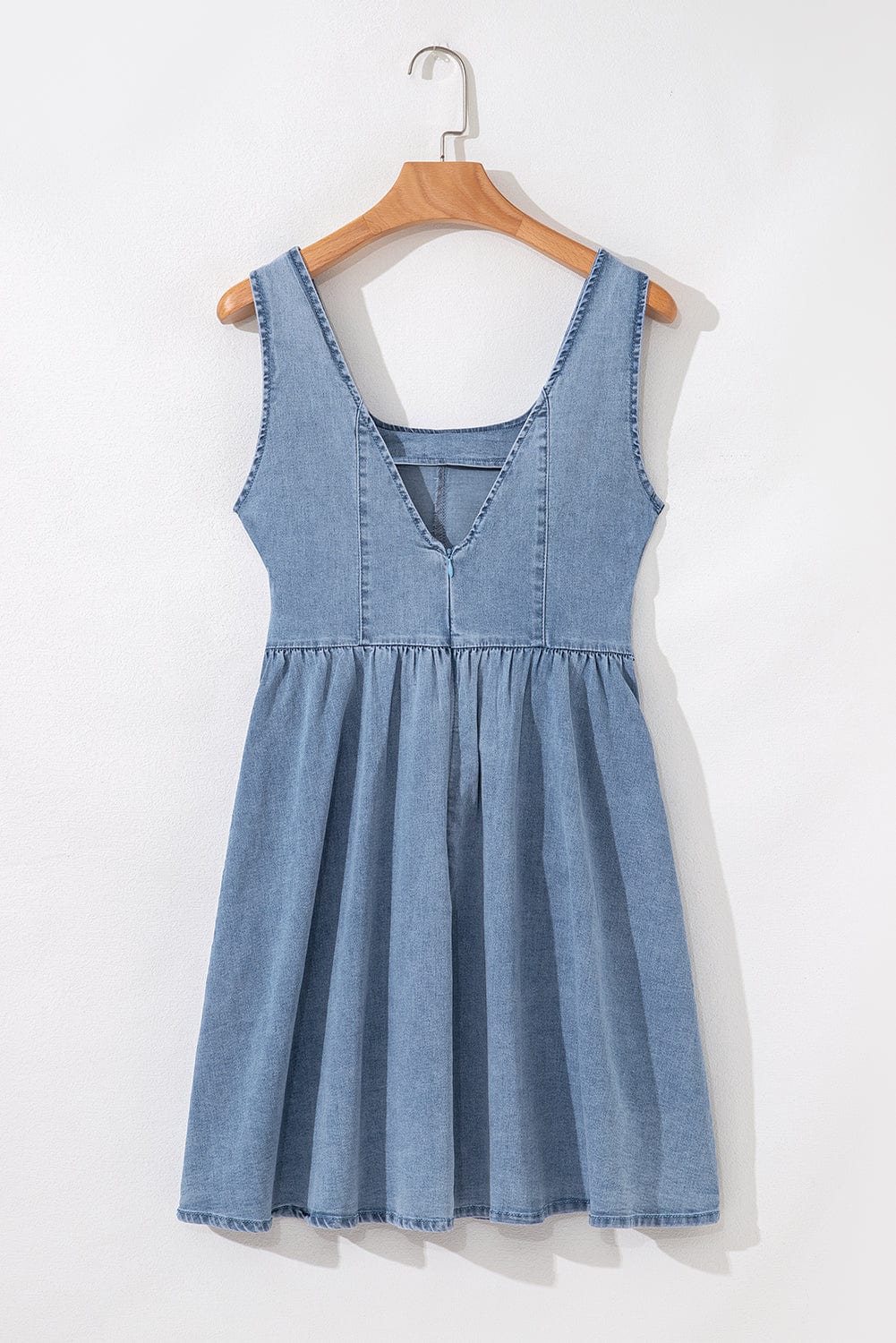 Mini Dresses Fashionfitz Women's Bowknot Denim Dress - Stylish Mini