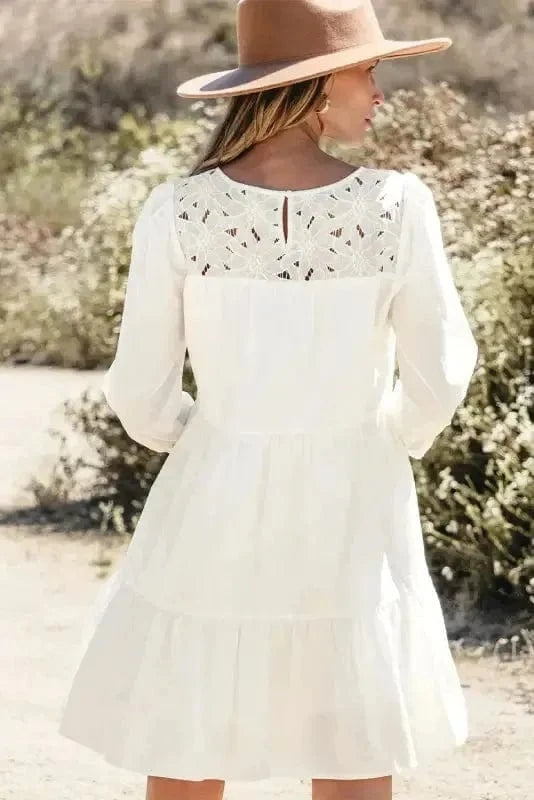 Mini Dresses Floral Lace Fantasy Mini Dress
