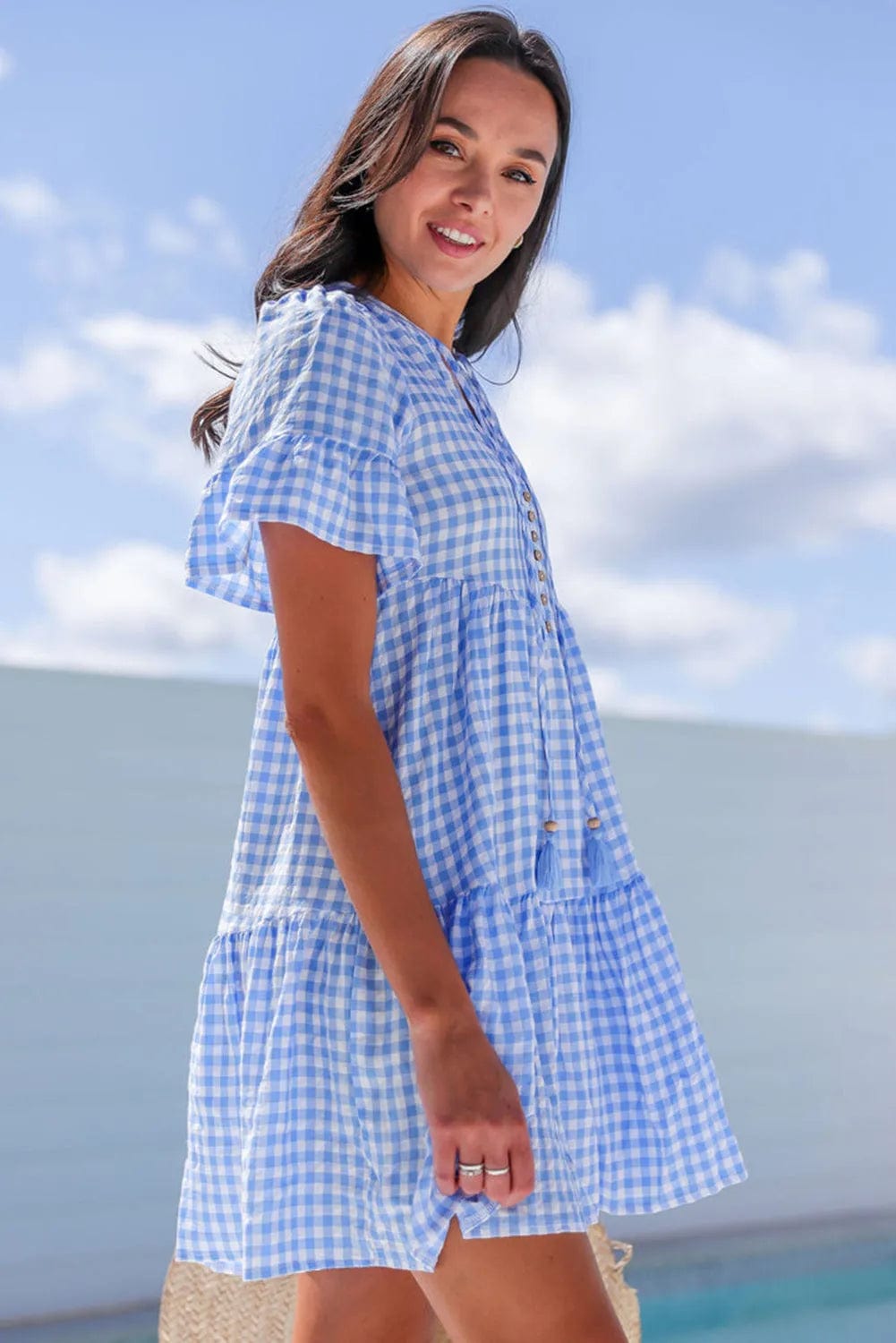 Mini Dresses Gingham Grace Mini Dress - Chic and Lightweight
