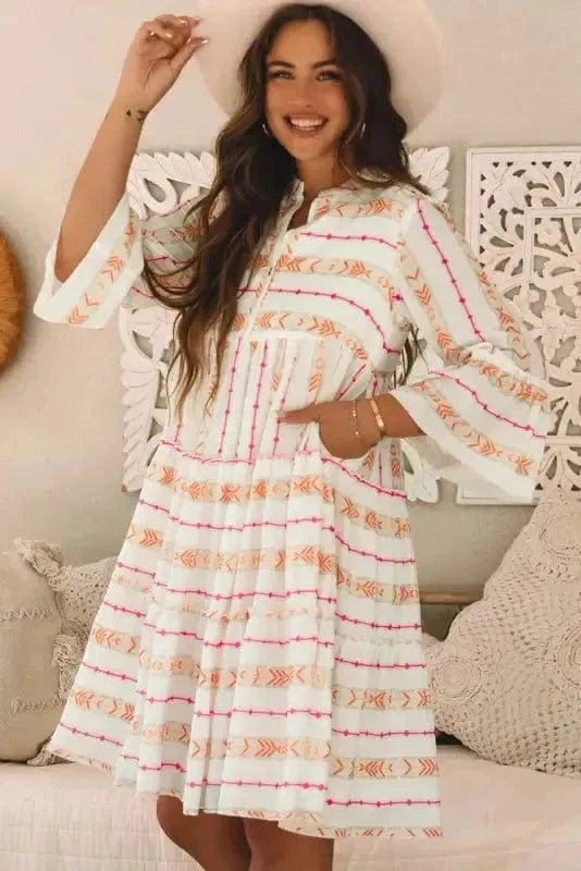 Mini Dresses Mystic Print Flowy Dress