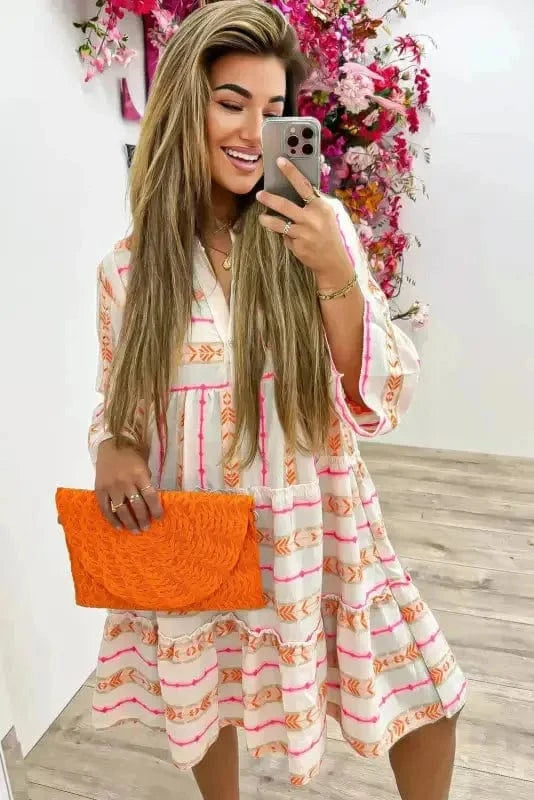 Mini Dresses Mystic Print Flowy Dress
