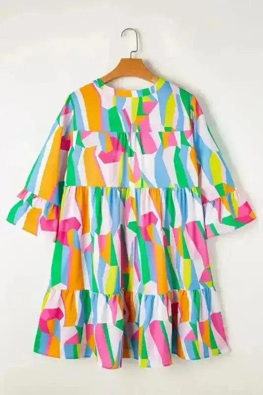 Mini Dresses Posh Print V-Neck Dress