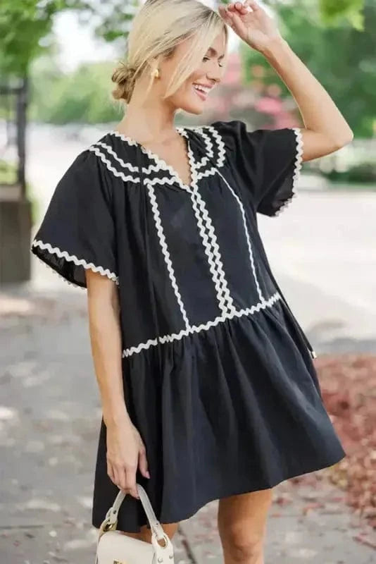 Mini Dresses Ricrac Romance Mini Dress