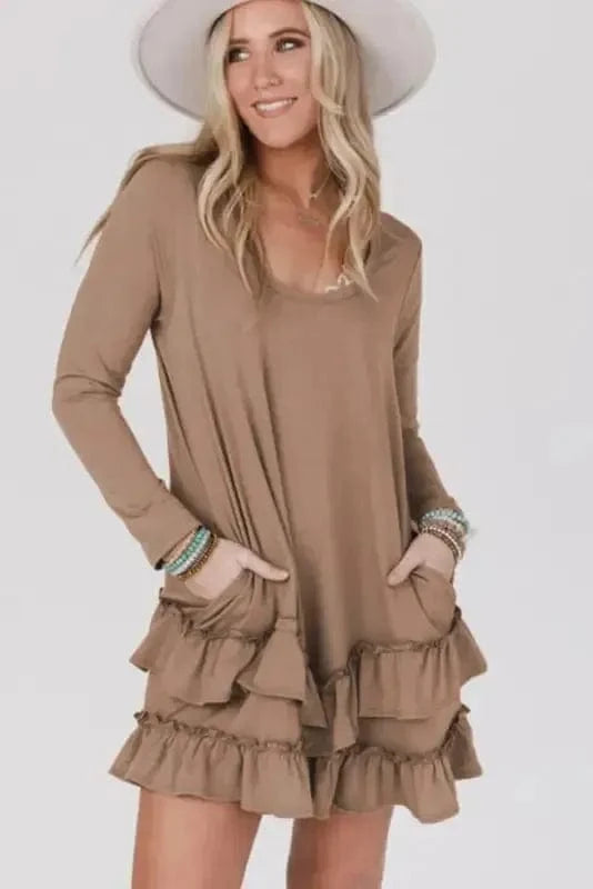 Mini Dresses Sassy Ruffle Mini Dress