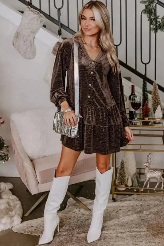 Mini Dresses Velvet Visions Shift Dress