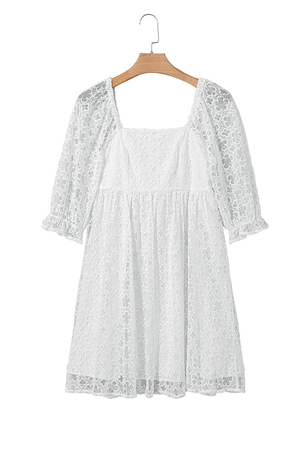 Mini Dresses White Lace Empire Mini Dress