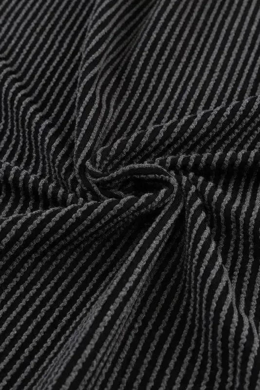 Outerwear Black / ONE SIZE / 65%Polyester+30%Viscose+5%Elastane Ribbed Knit Lace Trim Summer Kimono
