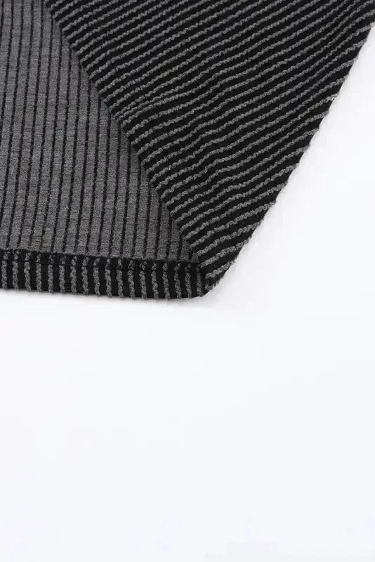 Outerwear Black / ONE SIZE / 65%Polyester+30%Viscose+5%Elastane Ribbed Knit Lace Trim Summer Kimono