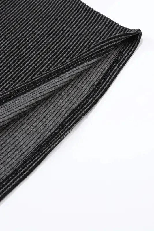 Outerwear Black / ONE SIZE / 65%Polyester+30%Viscose+5%Elastane Ribbed Knit Lace Trim Summer Kimono