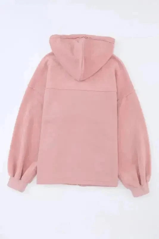 Outerwear Zip-Up Hooded Jacket With Flap Pockets