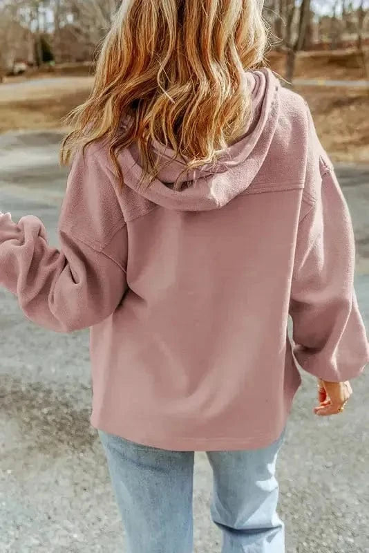 Outerwear Zip-Up Hooded Jacket With Flap Pockets