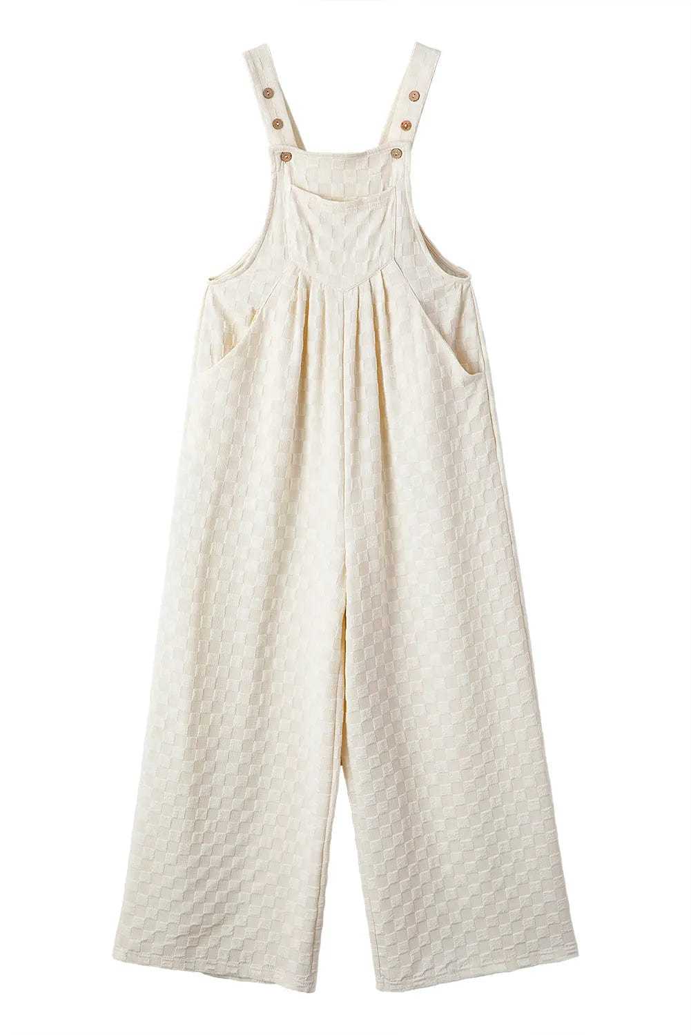 Overalls Checkered Wide-Leg Overalls