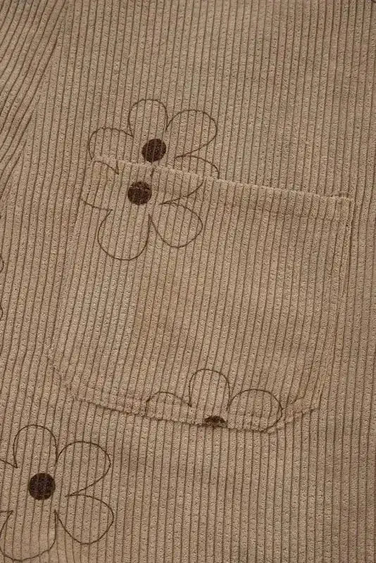 Overalls Floral Corduroy Overalls