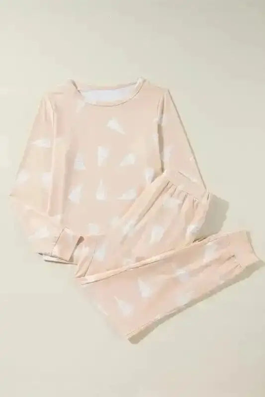 Pajama Sets Apricot / S / 95%Polyester+5%Elastane Holiday Harvest Two-Piece PJs