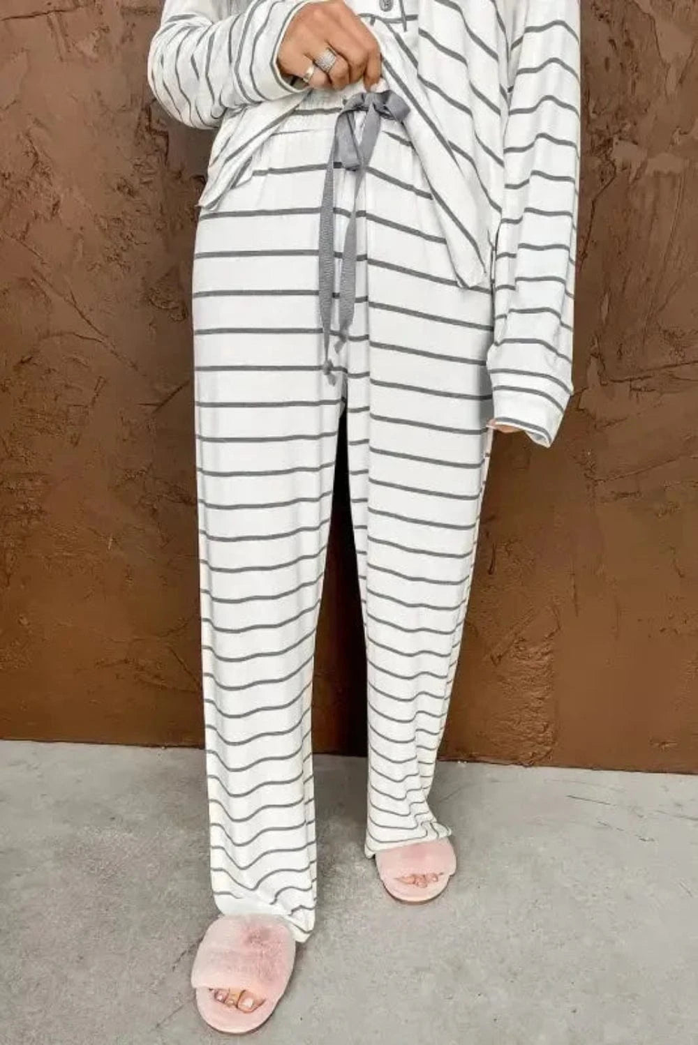Pajama Sets Fashionfitz Striped Pajama Set for Women - Cozy Comfort