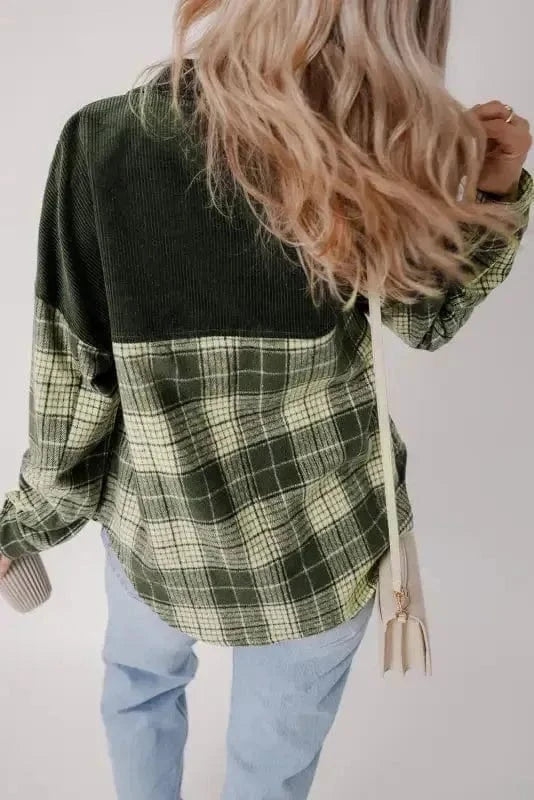 Plaid Shackets Olive Outland Plaid Shacket