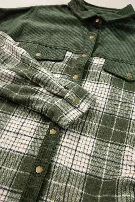 Plaid Shackets Olive Outland Plaid Shacket