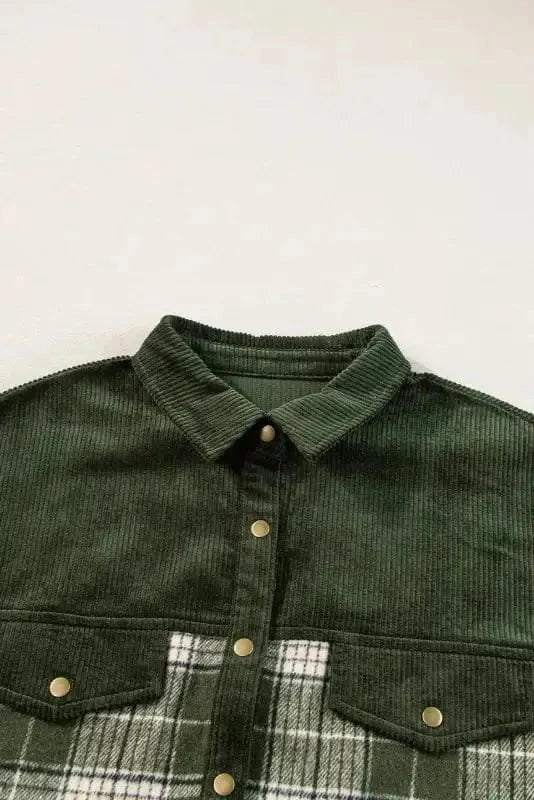 Plaid Shackets Olive Outland Plaid Shacket
