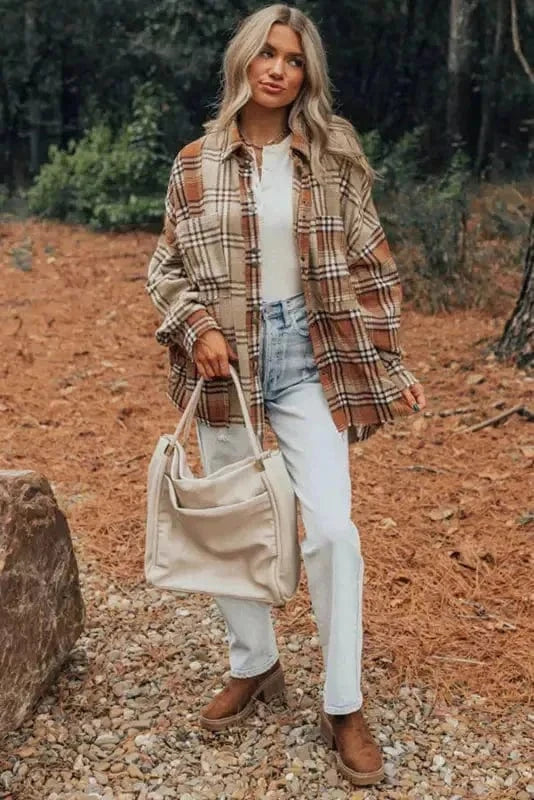 Plaid Shackets Plaid Pizzazz High Low Shacket