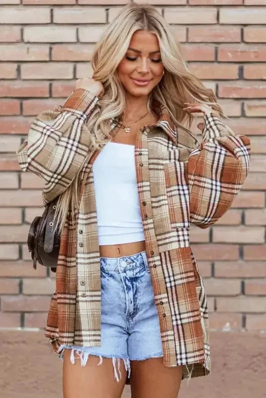 Plaid Shackets Plaid Pizzazz High Low Shacket