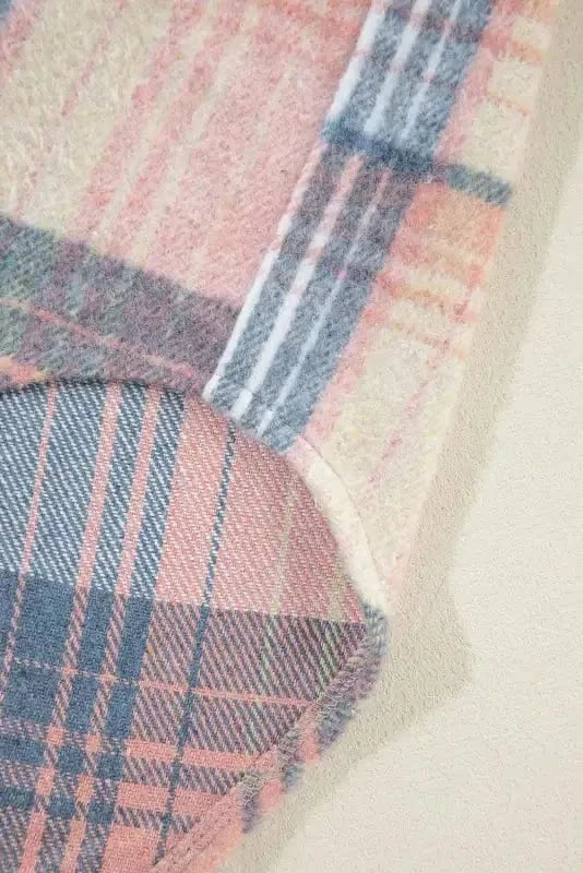 Plaid Shackets Urban Patch Plaid Shacket