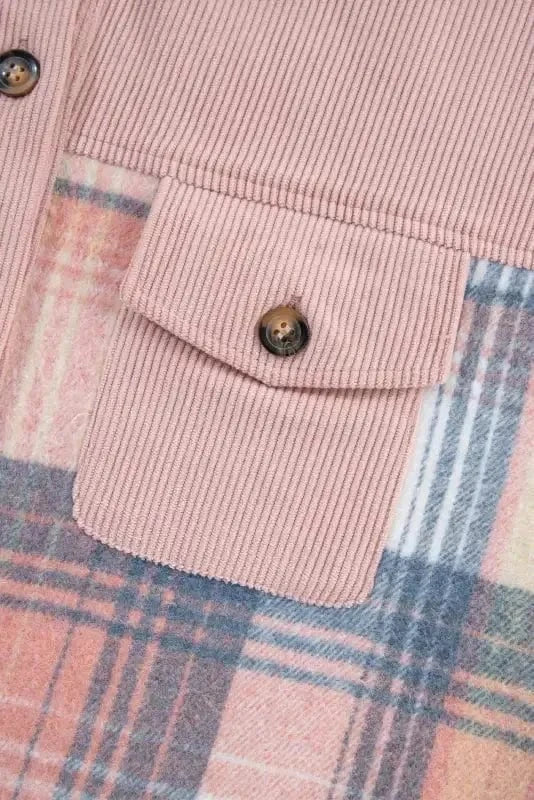 Plaid Shackets Urban Patch Plaid Shacket