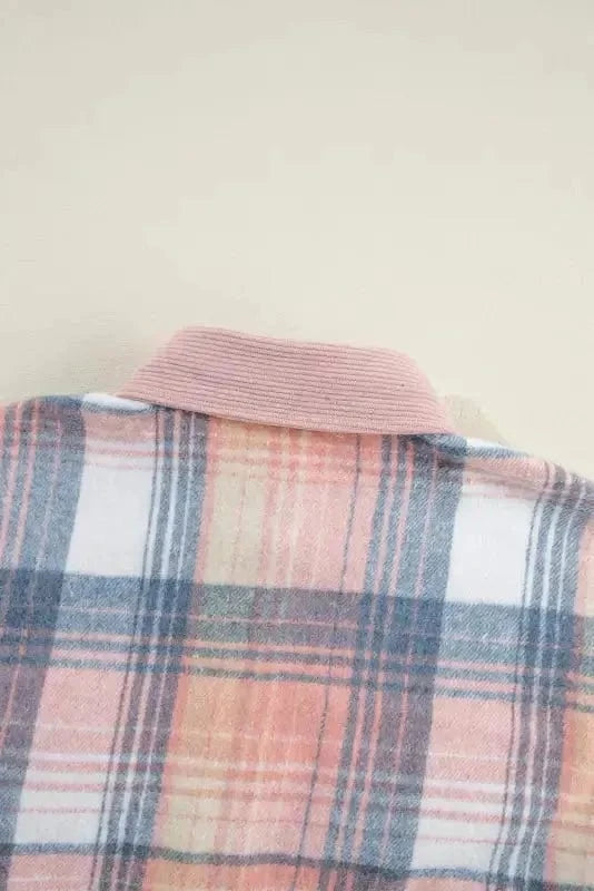 Plaid Shackets Urban Patch Plaid Shacket