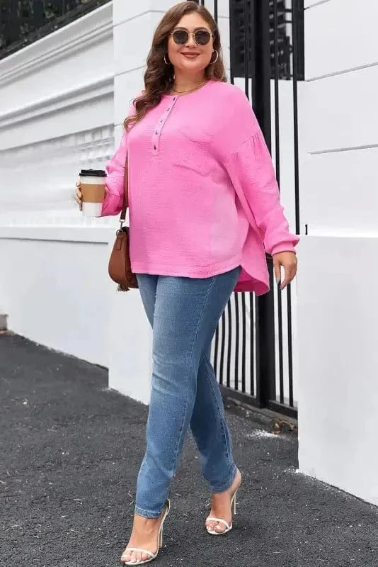 Plus Size Blouses Buttoned Beauty Plus Blouse