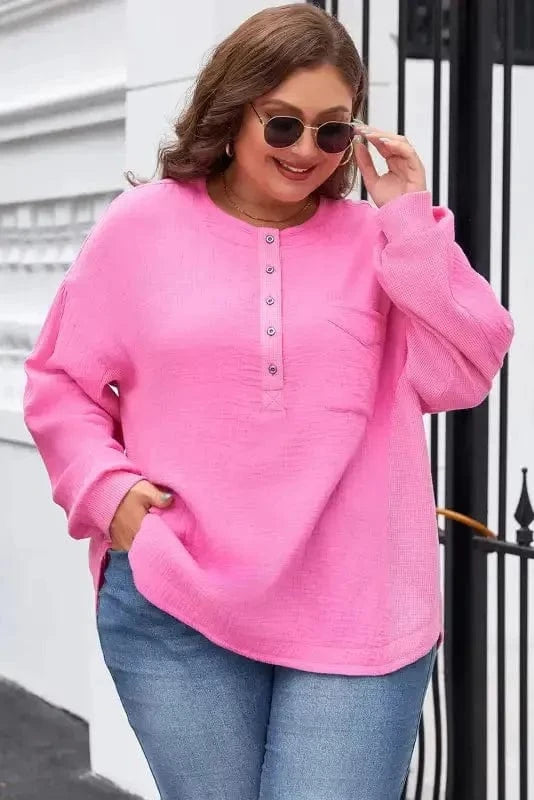 Plus Size Blouses Buttoned Beauty Plus Blouse